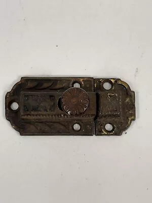 Antique Vintage Ornate Eastlake Victorian Cabinet Door Bolt Lock Latch W/ Keeper • $19.95