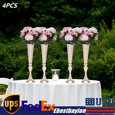 4Pcs Wedding Centerpieces Props Flower Vases Table Event Party Stage Tall Vase • $34.20