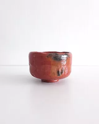 Vintage Japanese Tea Ceremony Grade Matcha Bowl Chawan Red Aka Raku Rakuyaki • $150