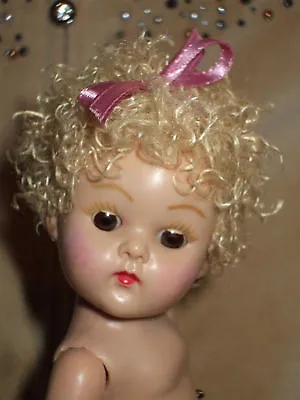 CURLY POODLE WIG VANILLA COLOR For 7 To 8 Inch Dolls • $18.99