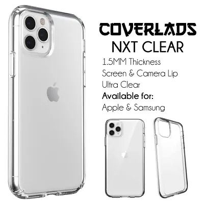 NXT CLEAR By COVERLADS Silicone Cover Case 1.5MM Ultra Transparent TPU • $18.95