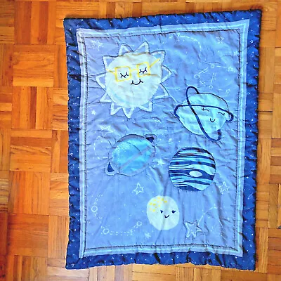 Blanket TREND LAB Duvet Galaxy Sun Moon Star Patchwork Comforter Child Boy Girl • $14.95