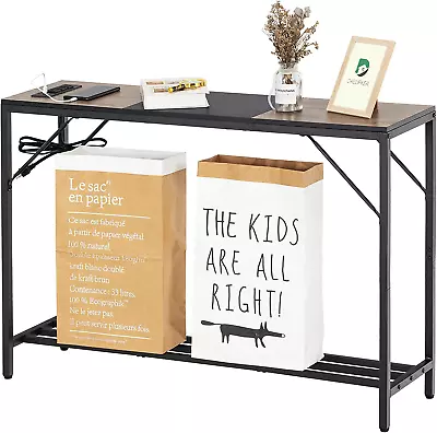 Console Table With Outlet And 2 USB Ports 41.7” Entryway Table With Storage She • $152.88