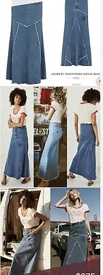$130 • Buy Spell Ashbury Patchwork Denim Skirt Size XL Great Condition.
