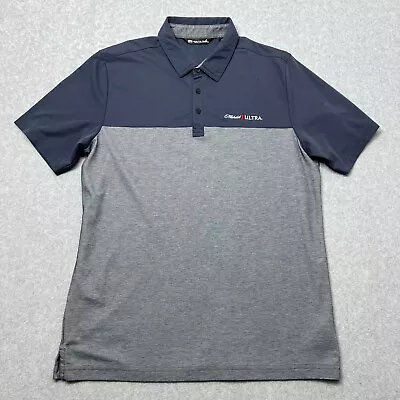 Travis Mathews Men's Pima Cotton Blend Golf Polo Shirt W Michelob ULTRA Size L • $17.99