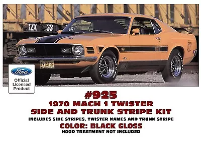 GE-925 1970 FORD MUSTANG MACH 1 - TWISTER SPECIAL - SIDES And TRUNK STRIPE KIT • $163.23