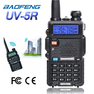 $20.99 • Buy Baofeng UV-5R VHF UHF Dual-Band Ham 5W Portable Two-way Radio Walkie Talkie