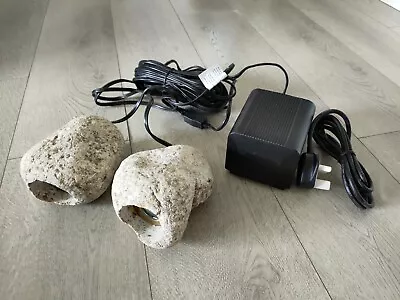 2x Real Stone Rock Garden Rock Spot Lights Wired 12v Heavy Real Stone New • £90