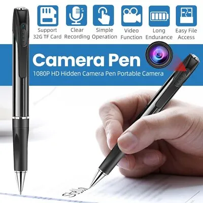 HD 1080P Mini Hidden Spy Camera Pen FHD Video Audio Recorder Clip On Cam DV DVR • $34.10