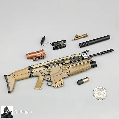 1:6 Scale Mini Times M17 Rifle W/ Grenade Launcher & Silencer For 12  Figures • $29.99