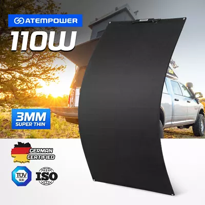 Atem Power 110W 12V Flexible Solar Panel Mono Shingled Battery Charging Caravan • $149.95