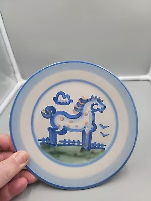 M A Hadley Pottery Bread Plate Salad Dessert Plate Horse 2 • $10