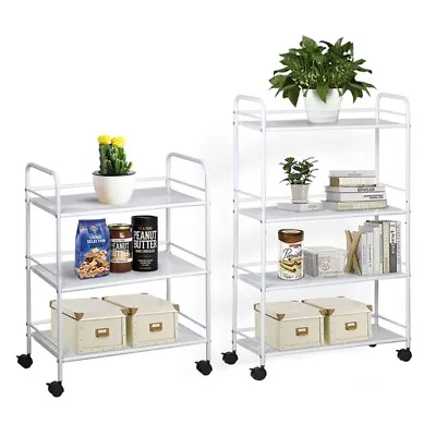 Beauty Trolley Cart Salon Storage Rolling Cart Dentist Wax Treatment Space Saver • £28.59