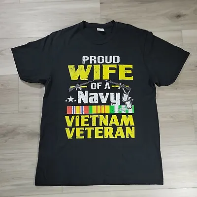 Vietnam Veteran Graphic T-Shirt Men's Large Black Short Sleeve • $14.88