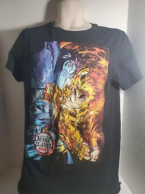 Demon Slayer Mugen Train Flames T-shirt Black Size Medium M Anime • $12