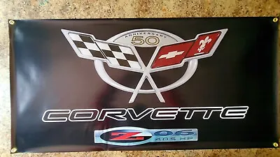 Big Banner Corvette C5 Z06 50th Front Sign Poster Racing 4'x2' • $59.99