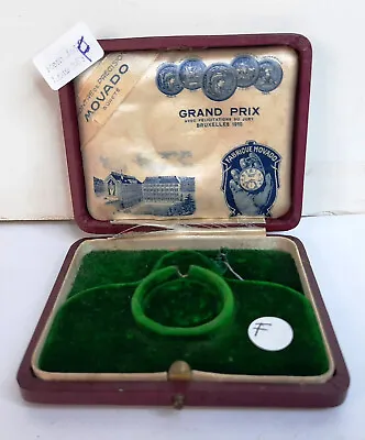 Wonderful Antique MOVADO Empty Watch Case Box Green Velvet GRAND PRIX 1910 Swiss • $89.99