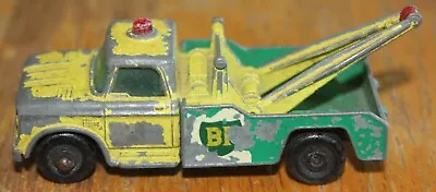 Matchbox Series #13 Dodge BP Wreck Tow Truck Yellow/Green Used Made In England • $0.99