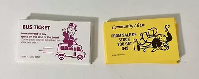 Mega Monopoly Bus Tickets Community Chest Cards Game Parts Replacements • $9.99