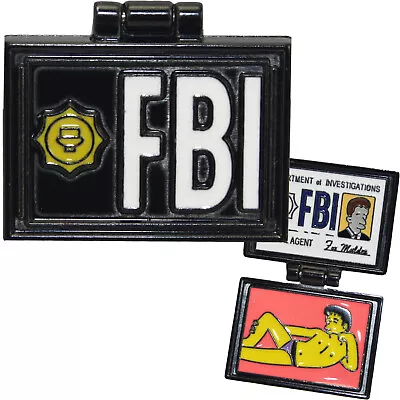 Simpsons X Files FBI Enamel Pin Fox Mulder TV Movie Comic Brooch Badge Cartoon • $10