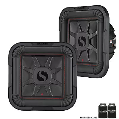 Kicker 46L7T104 Two L7T L7-Thin 10  Subs Dual Voice Coil 4 Ohm 500 Watts Each • $375.92