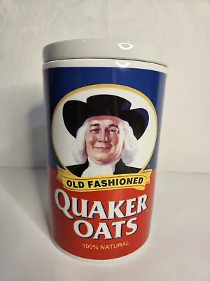 Old Fashioned Quaker Oats Ceramic Cookie Jar Vintage 1970’s • $39