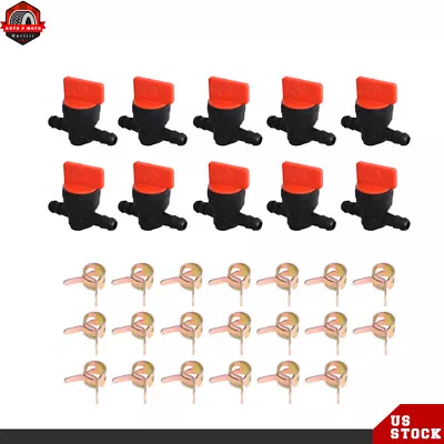 10 X 1/4  In-Line Straight Fuel Gas SHUT-OFF / CUT-OFF VALVES Petcock Mower • $9.56