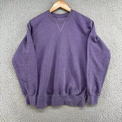 Vintage Russell Athletic Sweatshirt Mens Small Purple Crew Neck 90s Y2K USA • $11.99