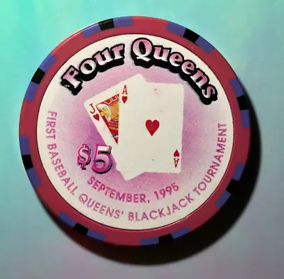 ⚡️❄️ Casino Chip OMG 😳 $5 Four Queens First Baseball Queen's Las Vegas ⚡️❄️⚡️❄️ • $1