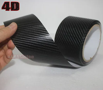 DIY Adhesive Black 4D Texture Carbon Fiber Vinyl Tape Wrap Sticker Film Decal AB • $103.67
