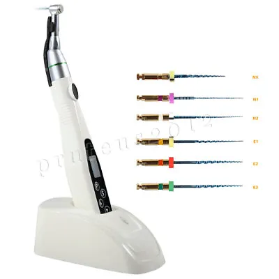 Dental LED Cordless Endodontic Endo Motor 16:1 Contra Angle/6pc NiTi Rotary File • $80.99