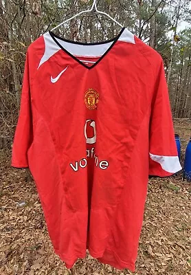 Manchester United Football Soccer Xl Red Nike Shirt Jersey Nice Shape See Pics • $25