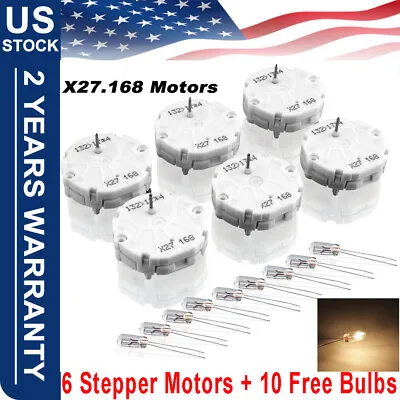 $19.99 • Buy 6PCs GM GMC Stepper Motor Speedometer Gauge Repair Kit Cluster 10 Bulbs X27 168