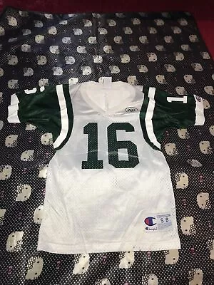 Vtg 90s New York Jets VINNY TESTAVERDE Champion Football Jersey Youth Size Small • $19.99