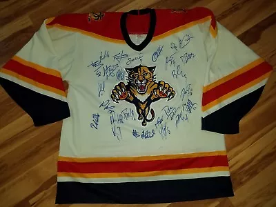 PANTHERS Vintage Team Signed Jersey VOKOUN KULIKOV HORTON WEISS LARGE 1 • $124.99