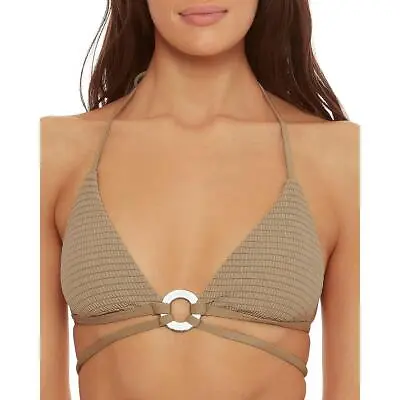 Isabella Rose Womens Maza Plunge Halter Beachwear Bikini Swim Top BHFO 6504 • $9.99