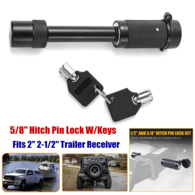 $33.06 • Buy Upgrade 5/8  Hitch Pin Lock W/Keys For Truck Trailer Tow Receiver Universal Set