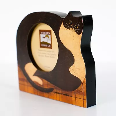 Fat Cat Photo Frame Warren Kimble Fetco Folk Art Wooden New In Box • $8.99