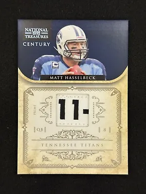 2011 National Treasures #145 Matt Hasselbeck Prime Game-Worn Tag 1/1 (Titans) • $197