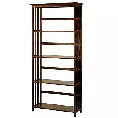 Home 5-Shelf Mission Style Shelf Bookshelves Shelving Bookcase Display Organizer • $123.48