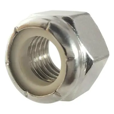 100 Qty 1/4-20 Stainless Steel Nylon Insert Hex Lock Nuts (BCP761) • $15.60