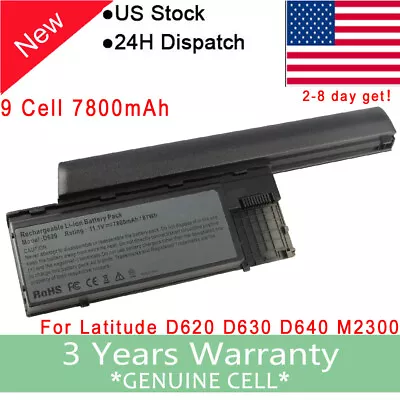 Fancy 9 Cell Battery For Dell Latitude D620 D630 D640 PC764 TC030 310-9080 HX345 • $22.99