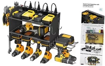  Modular Power Tool Organizer Wall Mount Charging Station 6 6FT Cord Black • $101.88