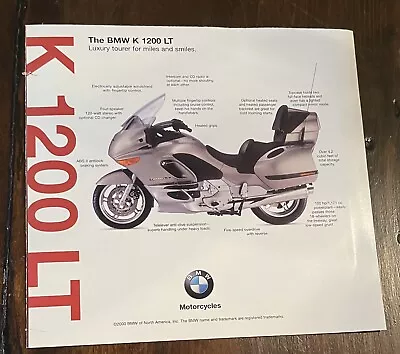 2000 BMW  K1200 LT Motorcycle Vintage Print Foldout Ad From Magazine • $6