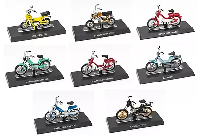 Set Of 8 Italian Mopeds 1:18 PIAGGIO MALAGUTI Diecast Bike Motorcycle LMB3 • $39.90