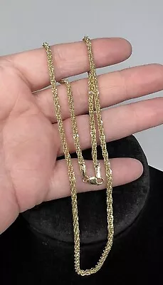 MICHAEL ANTHONY 10k Yellow Gold 2.4 Mm Hollow Rope Mesh 18.25” Necklace 2.0 Gr • $86