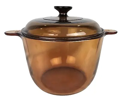 Vision Corning Ware Amber 3.5 L Stock Pot With Lid V-2.5-C Made In France • $38.69