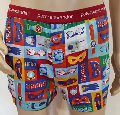 PETER ALEXANDER PJS SALE Mens Superhero Boxer Shorts Size M/L/XL/XXL/XXXL NWT PJ • $30