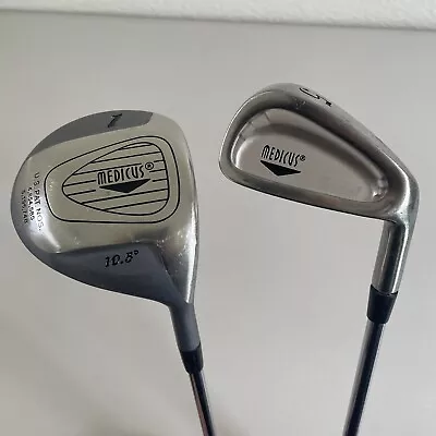 MEDICUS Dual Hinge 10.5° Driver 1 Wood 44” & 5 Iron 38” RH Swing Training Aid • $74.99