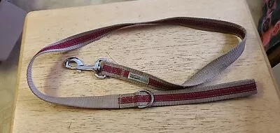 Vintage Martha Stewart Pets Beige & Burgundy Dog Leash • $12.49